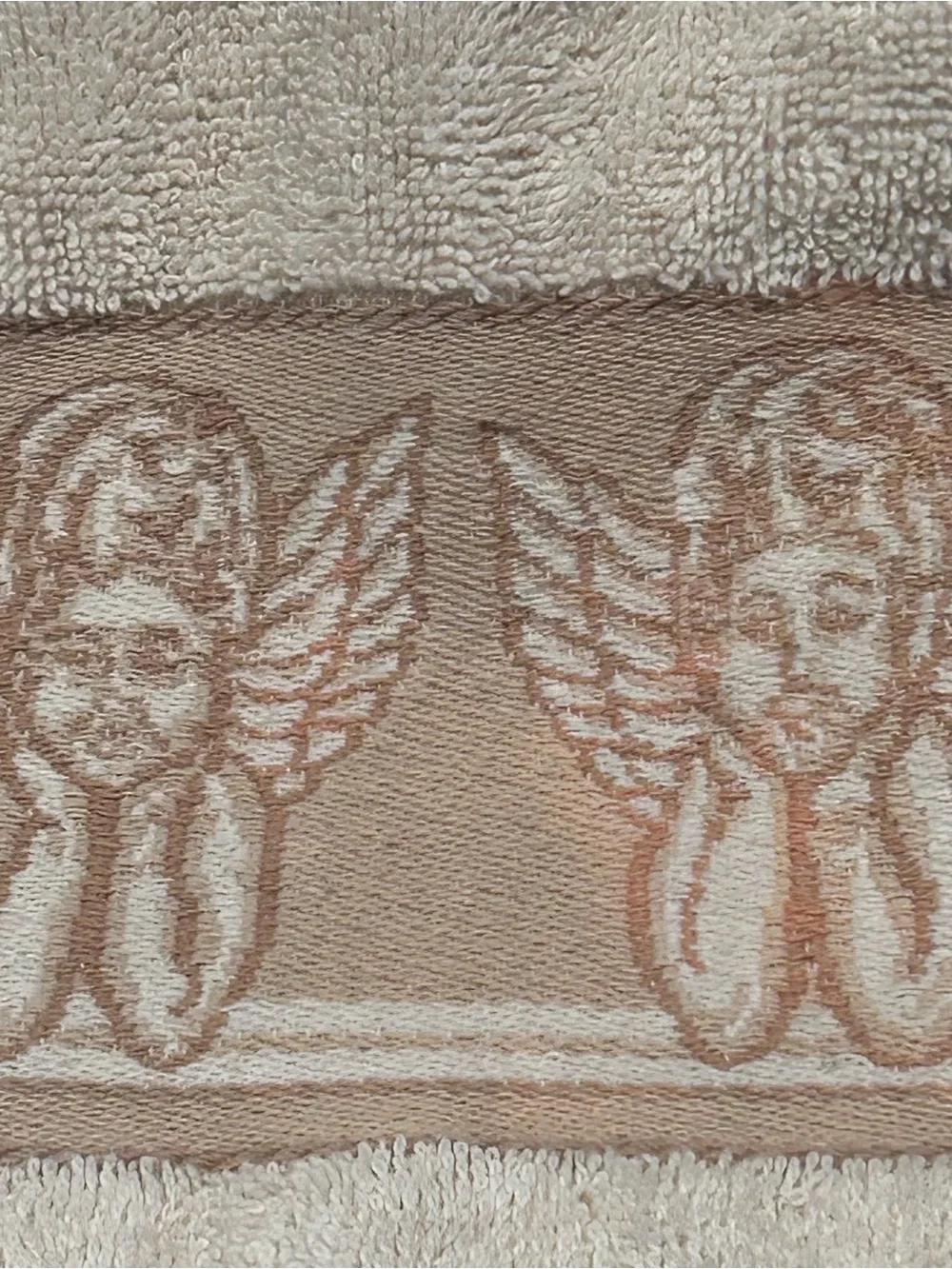 Vintage 90s Celestial Cherub Hand Towel Angels Whimsigoth Bathroom Decor
